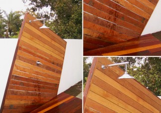 Timber Screen Outdoor Shower